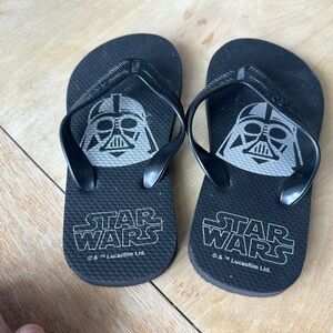 Star Wars Black Darth Vader Kids Flip Flops